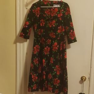 Hell Bunny Eternity Retro Rose Dress 3x